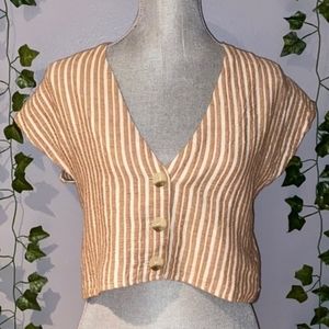 Rhythm crop button shirt